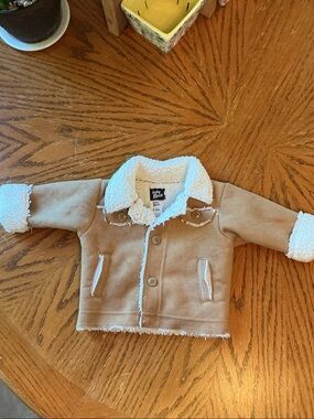 Baby B’gosh Tan Sherpa-Trim Jacket